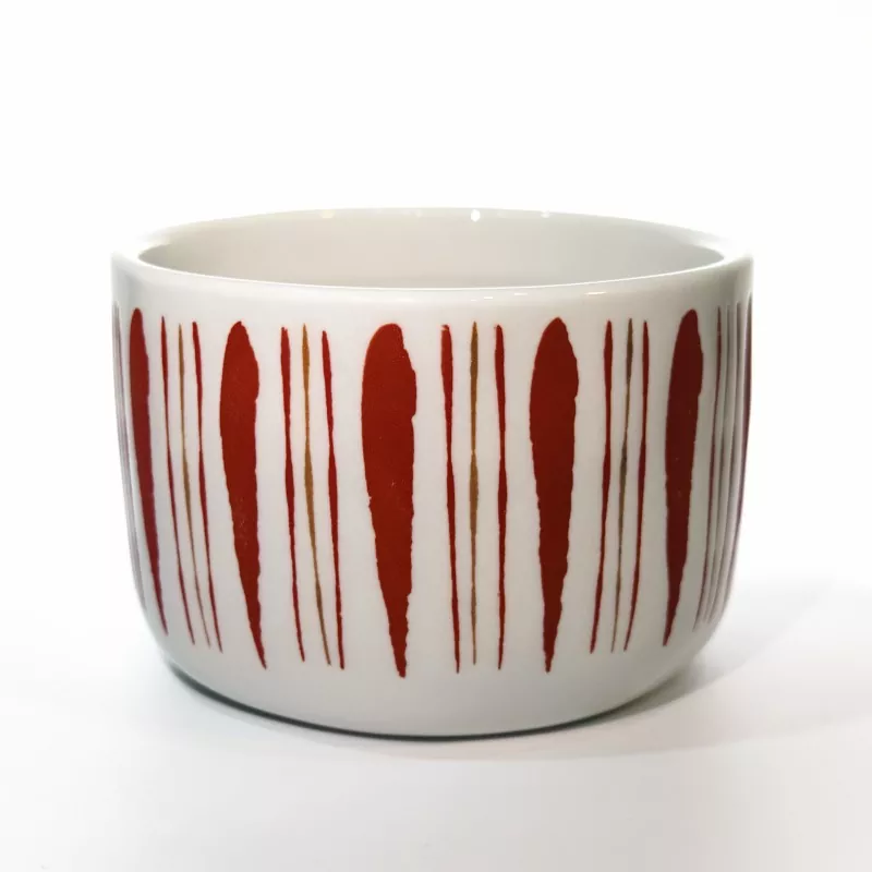 Blue And Red Striped Ceramic Candle Holders